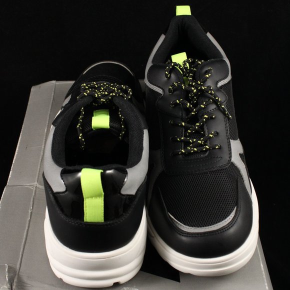 KINGSIDE Geoffrey Lace Up Round Toe Sneaker Shoes black/grey Men Size 12 M - Picture 3 of 12